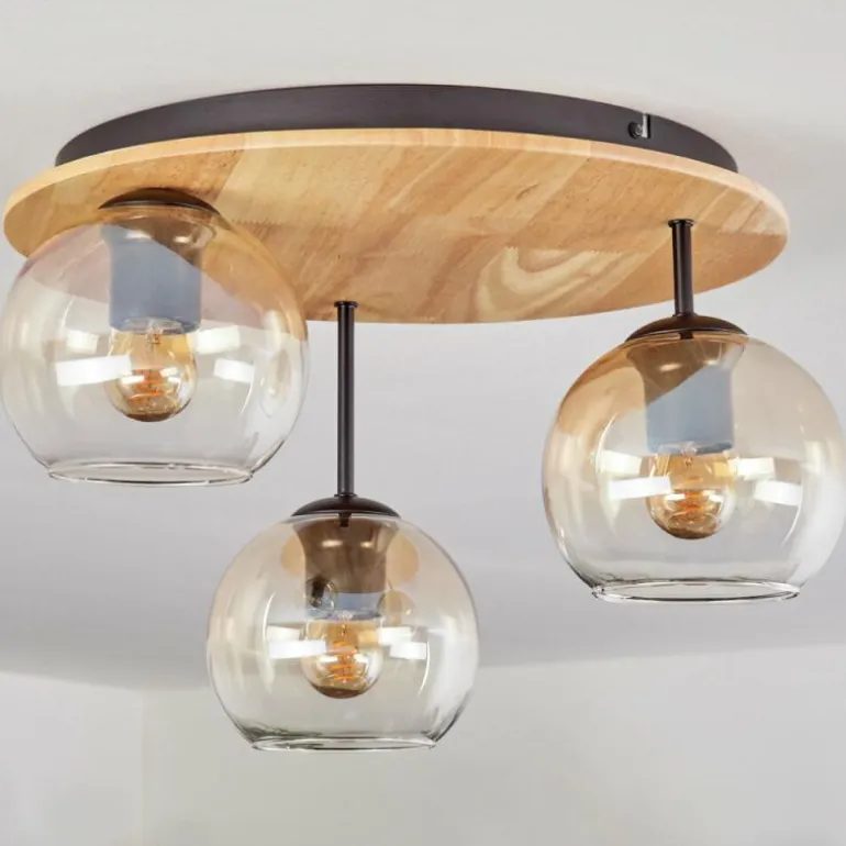 Koyoto Plafonnier, Boule lumineuse Écru, Noir, 3 lumières