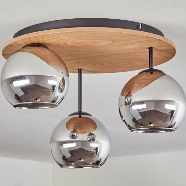 Koyoto Plafonnier, Boule lumineuse Écru, Noir, 3 lumières
