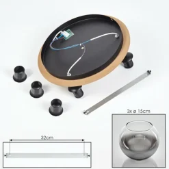 Koyoto Plafonnier, Boule lumineuse Écru, Noir, 3 lumières