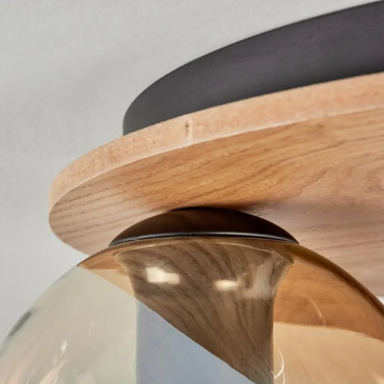 Koyoto Plafonnier, Boule lumineuse Écru, Noir, 3 lumières