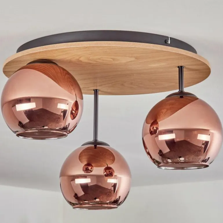 Koyoto Plafonnier, Boule lumineuse Écru, Noir, 3 lumières