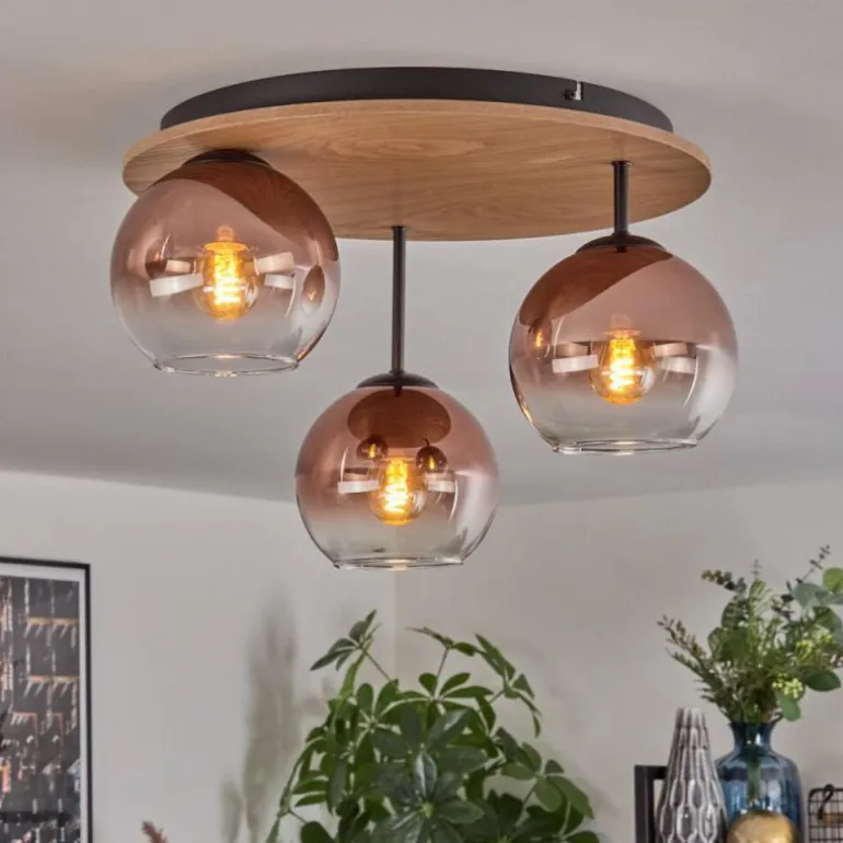 Koyoto Plafonnier, Boule lumineuse Écru, Noir, 3 lumières