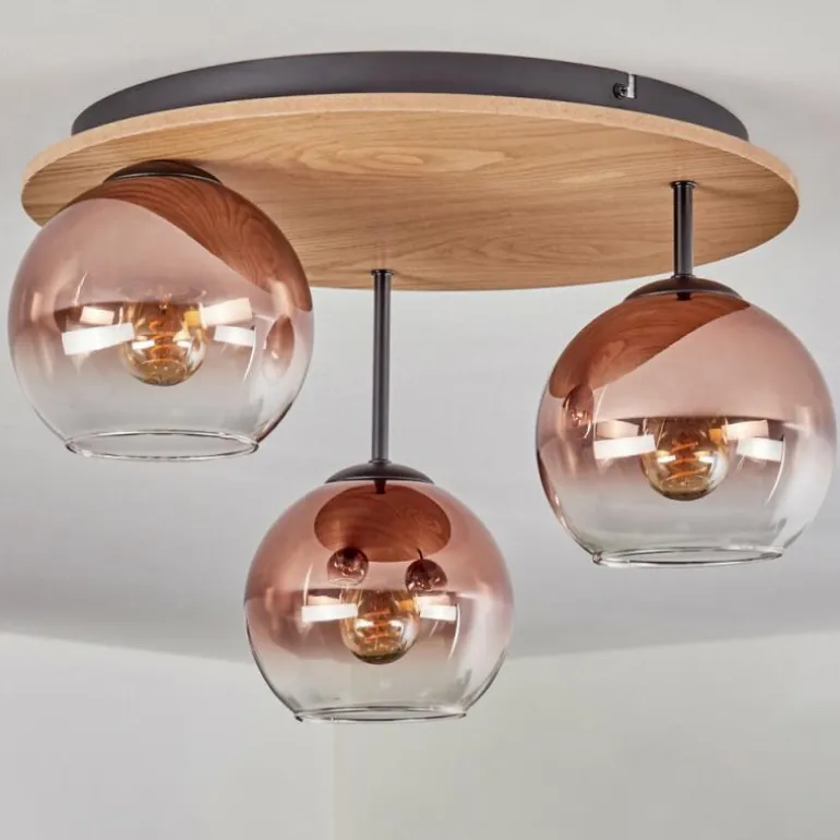 Koyoto Plafonnier, Boule lumineuse Écru, Noir, 3 lumières