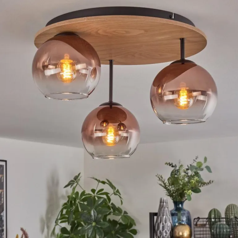 Koyoto Plafonnier, Boule lumineuse Écru, Noir, 3 lumières