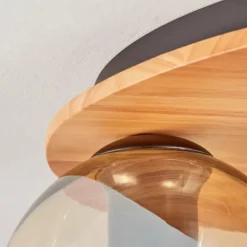 Koyoto Plafonnier, Boule lumineuse Écru, Noir, 3 lumières