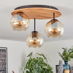 Koyoto Plafonnier, Boule lumineuse Écru, Noir, 3 lumières