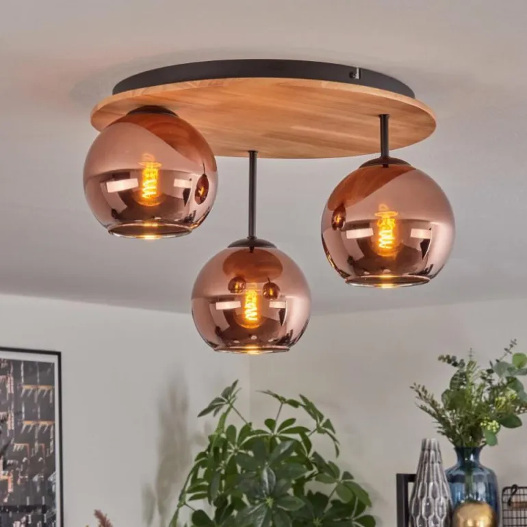Koyoto Plafonnier, Boule lumineuse Écru, Noir, 3 lumières