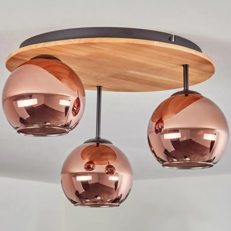 Koyoto Plafonnier, Boule lumineuse Écru, Noir, 3 lumières