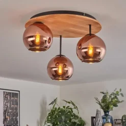Koyoto Plafonnier, Boule lumineuse Écru, Noir, 3 lumières