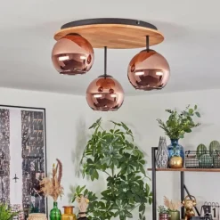 Koyoto Plafonnier, Boule lumineuse Écru, Noir, 3 lumières