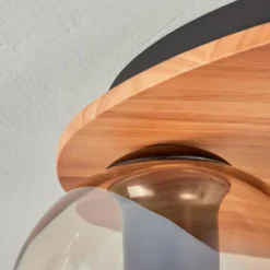 Koyoto Plafonnier, Boule lumineuse Écru, Noir, 3 lumières