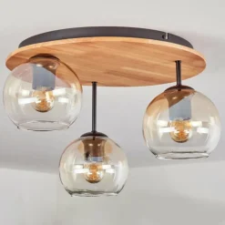 Koyoto Plafonnier, Boule lumineuse Écru, Noir, 3 lumières