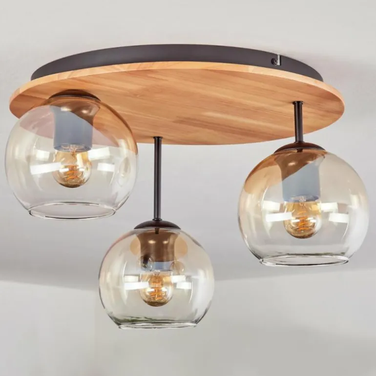 Koyoto Plafonnier, Boule lumineuse Écru, Noir, 3 lumières
