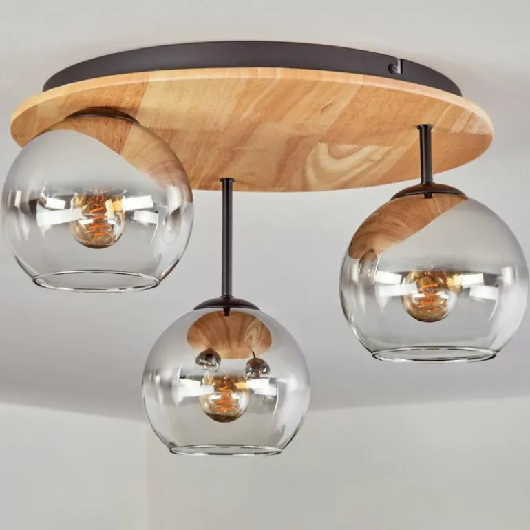 Koyoto Plafonnier, Boule lumineuse 40 cm Écru, Noir, 3 lumières