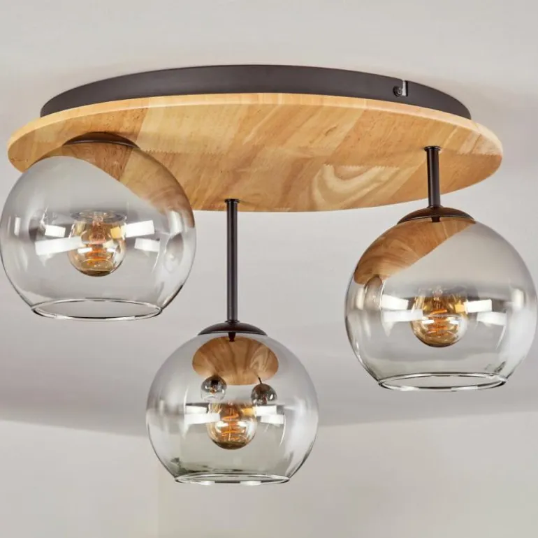Koyoto Plafonnier, Boule lumineuse 40 cm Écru, Noir, 3 lumières