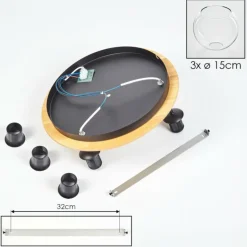 Koyoto Plafonnier, Boule lumineuse 40 cm Écru, Noir, 3 lumières