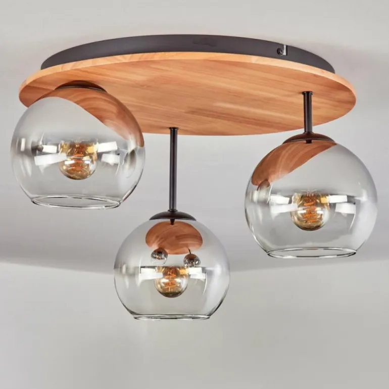 Koyoto Plafonnier, Boule lumineuse 40 cm Écru, Noir, 3 lumières