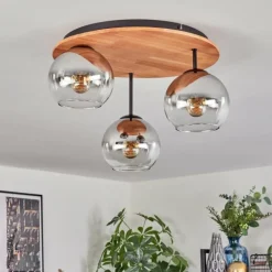 Koyoto Plafonnier, Boule lumineuse 40 cm Écru, Noir, 3 lumières