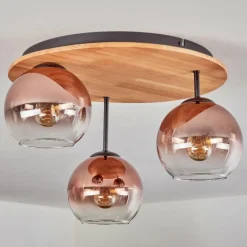 Koyoto Plafonnier, Boule lumineuse 40 cm Écru, Noir, 3 lumières