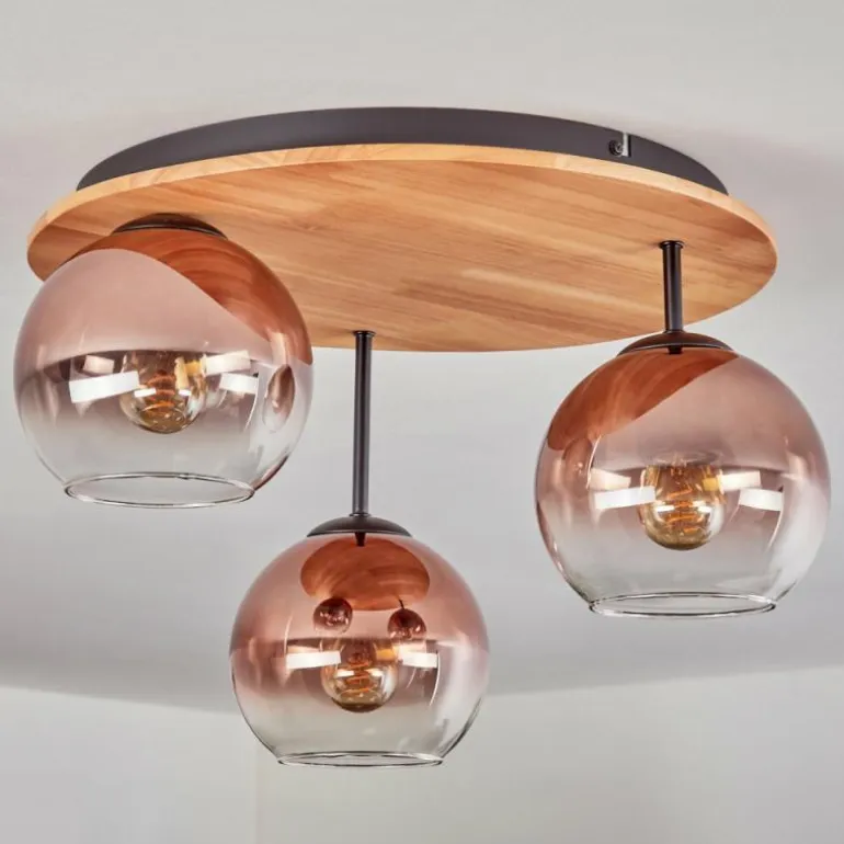 Koyoto Plafonnier, Boule lumineuse 40 cm Écru, Noir, 3 lumières