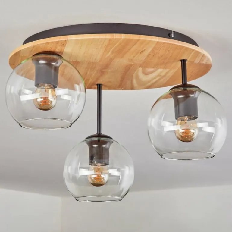 Koyoto Plafonnier, Boule lumineuse 40 cm Écru, Noir, 3 lumières