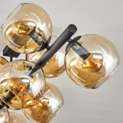 Koyoto Plafonnier, Boule lumineuse Ambre, 10 lumières