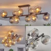 Koyoto Plafonnier, Boule lumineuse Clair, Fumé, 10 lumières