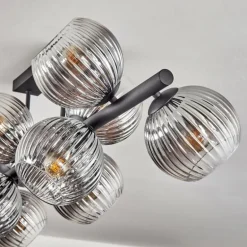 Koyoto Plafonnier, Boule lumineuse Clair, Fumé, 10 lumières