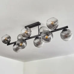 Koyoto Plafonnier, Boule lumineuse Clair, Fumé, 10 lumières