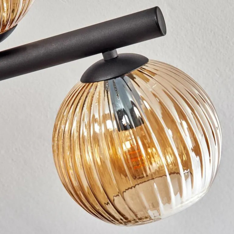 Koyoto Plafonnier, Boule lumineuse Ambre, 10 lumières