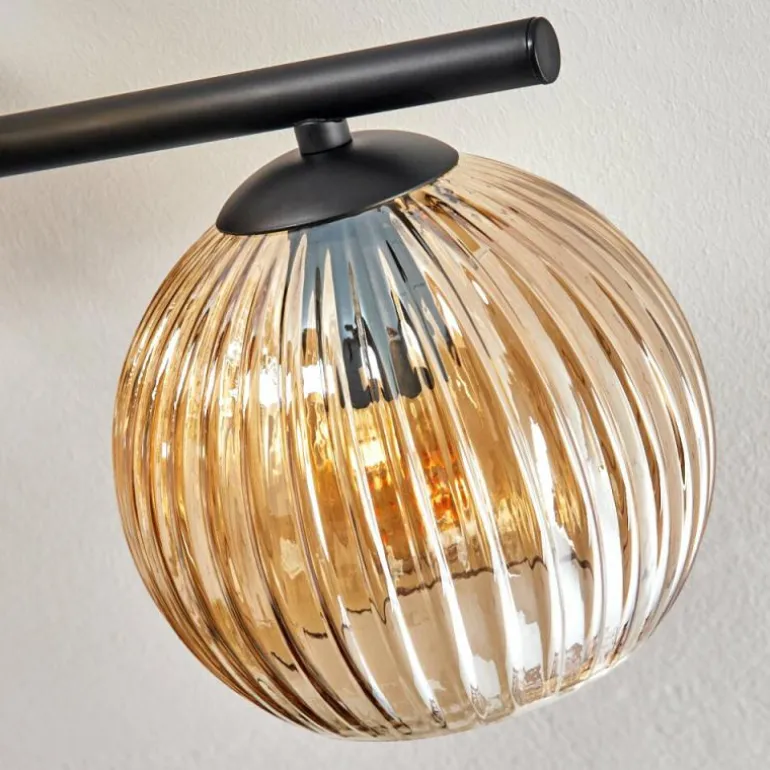 Koyoto Plafonnier, Boule lumineuse Ambre, 4 lumières
