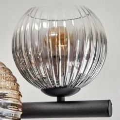Koyoto Plafonnier, Boule lumineuse Ambre, Clair, Fumé, 8 lumières