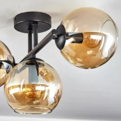 Koyoto Plafonnier, Boule lumineuse Ambre, 3 lumières