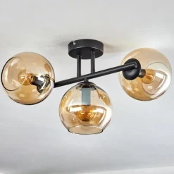 Koyoto Plafonnier, Boule lumineuse Ambre, 3 lumières