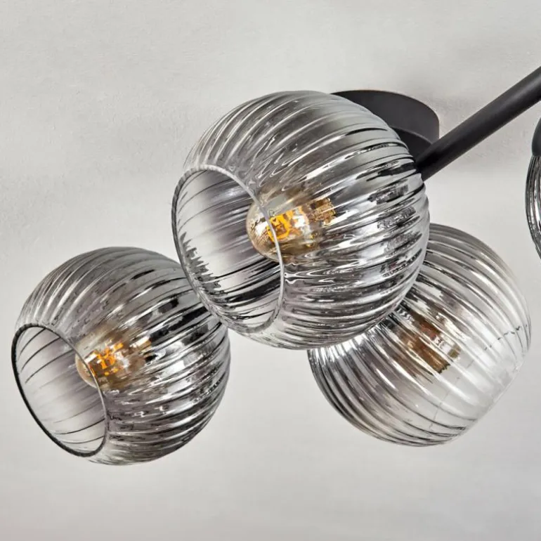 Koyoto Plafonnier, Boule lumineuse Clair, Fumé, 4 lumières