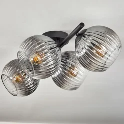 Koyoto Plafonnier, Boule lumineuse Clair, Fumé, 4 lumières