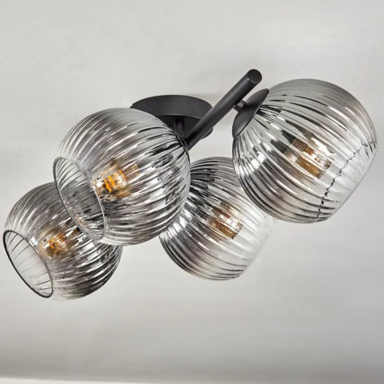 Koyoto Plafonnier, Boule lumineuse Clair, Fumé, 4 lumières