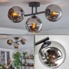 Koyoto Plafonnier, Boule lumineuse Chrome, Fumé, 3 lumières