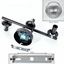 Koyoto Plafonnier, Boule lumineuse Clair, Fumé, 3 lumières