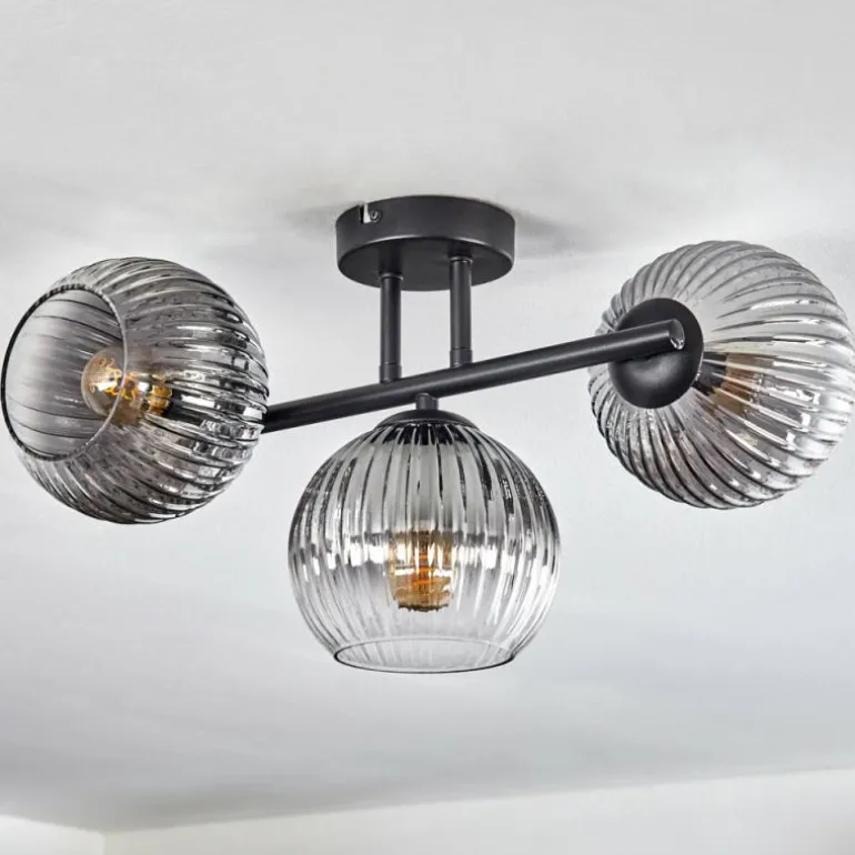 Koyoto Plafonnier, Boule lumineuse Clair, Fumé, 3 lumières