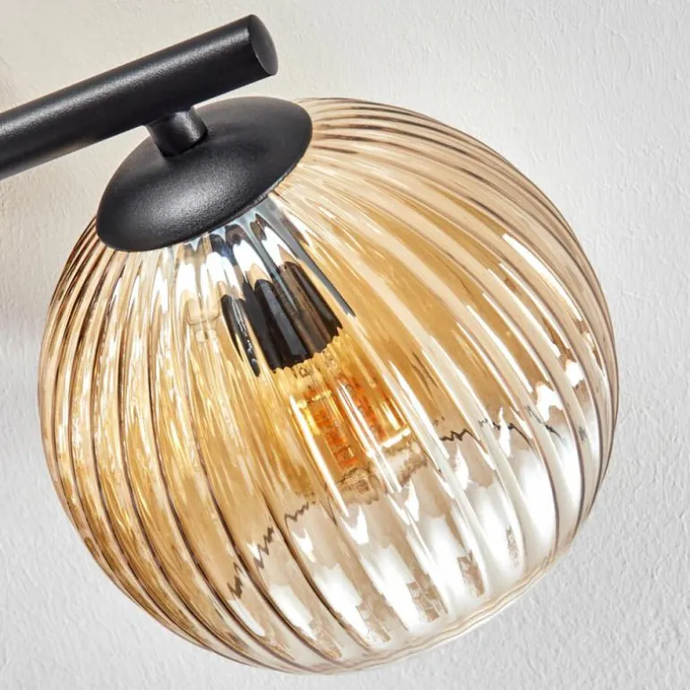 Koyoto Plafonnier, Boule lumineuse Ambre, 3 lumières
