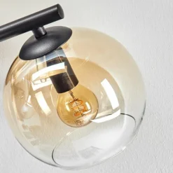 Koyoto Plafonnier, Boule lumineuse Ambre, Clair, Fumé, 3 lumières