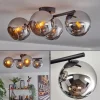 Koyoto Plafonnier, Boule lumineuse Chrome, Fumé, 4 lumières