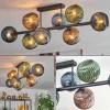 Koyoto Plafonnier, Boule lumineuse Bleu, Vert, Cuivré, 8 lumières