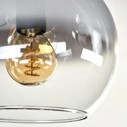 Koyoto Plafonnier, Boule lumineuse 45 cm Clair, Fumé, 5 lumières