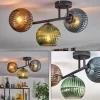 Koyoto Plafonnier, Boule lumineuse Bleu, Vert, Cuivré, 3 lumières