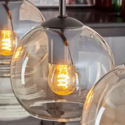 Koyoto Suspension Ambre, Clair, 4 lumières