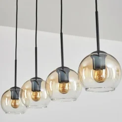 Koyoto Suspension Ambre, Clair, 4 lumières