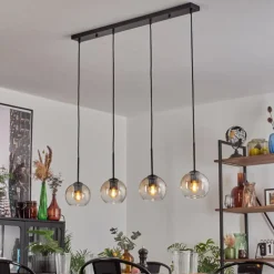 Koyoto Suspension Ambre, Clair, 4 lumières
