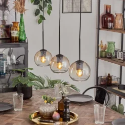 Koyoto Suspension Ambre, Clair, 3 lumières